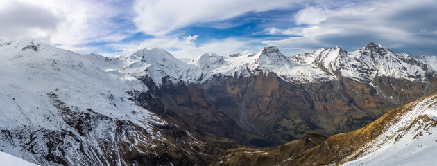 glocknergruppe, mountains in winter in the austrian alps