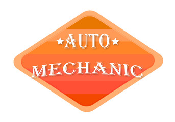 Obraz premium auto mechanic sign isolated on white background