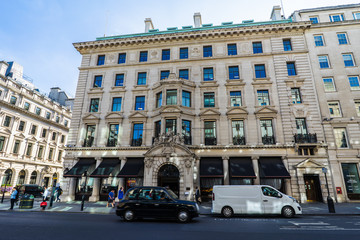 Neighborhood district of St. James in London, UK