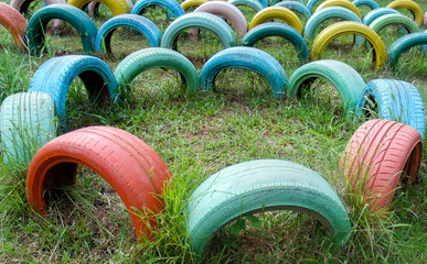 tire row of chairs