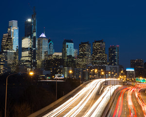 Fototapeta na wymiar Philadelphia Skyline at night