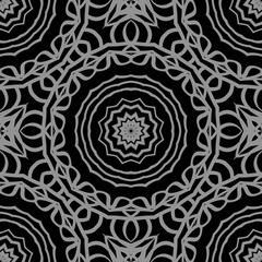 Decorative floral ornament. seamless pattern. vector illustration. Tribal Ethnic Arabic, Indian, motif. for interior design, wallpaper