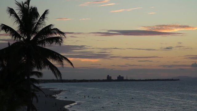 Sunset in the Varadero beach