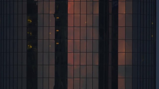 Aerial dawn sunrise Skyscrapers Westin Peachtree Plaza Atlanta