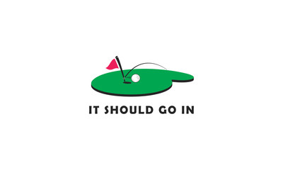 golf ball near miss icon logo