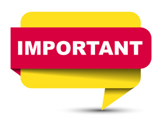 red vector banner important