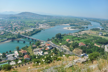 Fototapeta na wymiar Panoramic view in Albania
