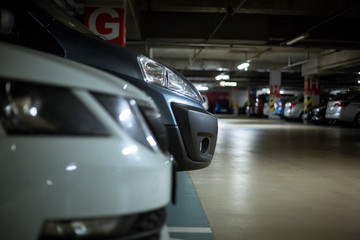 Underground parking / garage with huge arrange of cars