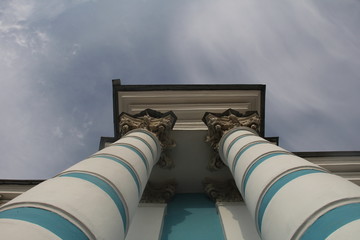 Striped columns in the sky