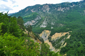 Fototapeta na wymiar Green valley in Montenegro