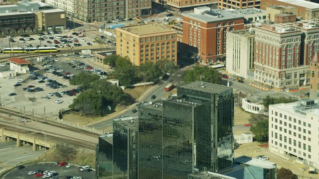 Aerial Book Depository Dealey Plaza assassination JFK Dallas
