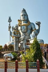 Fototapeta na wymiar India. Karnataka. Murdeshwar. Shiva on Kanduka Hill