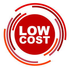 red vector banner low cost