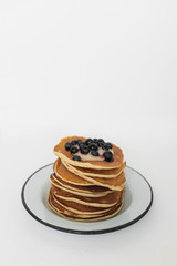 banana pancakes autumn leaves and fruits