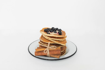 banana pancakes autumn leaves and fruits