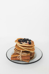 banana pancakes autumn leaves and fruits