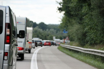 Stau auf der Autobahn