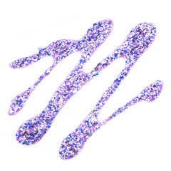 Stain on paper paint with sparkles. light purple blue spot for design. zig zag spilled paint line....