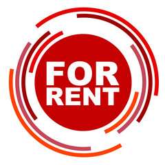 red vector banner for rent