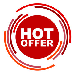 red vector banner hot offer