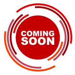 red vector banner coming soon