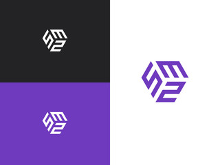 Combination number, stylish vector emblem for design