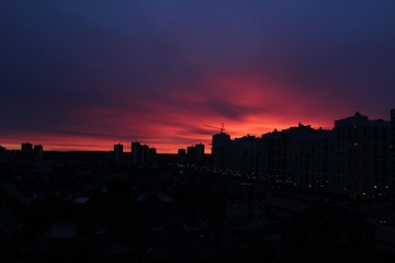 Naklejka premium Fire sunset