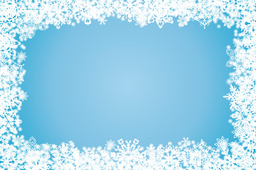 Fototapeta premium winter blue snowy background. Vector illustration