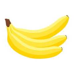 bunch of bananas isolated on white background