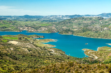 Lake in the fields of Andalusia