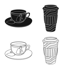 Vector design of drink and bar logo. Collection of drink and party vector icon for stock.