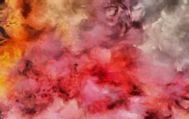 Close up oil paint abstract background. Art textured brushstrokes in macro. Part of painting. Old style artwork. Dirty watercolor texture. Modern pattern. Chaotic splashes. Multi-colors design.