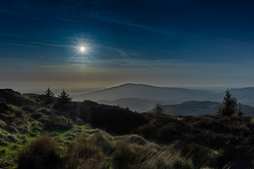 Areal view from Black Mountain, Clermont Carn, Co Louth, Ireland.