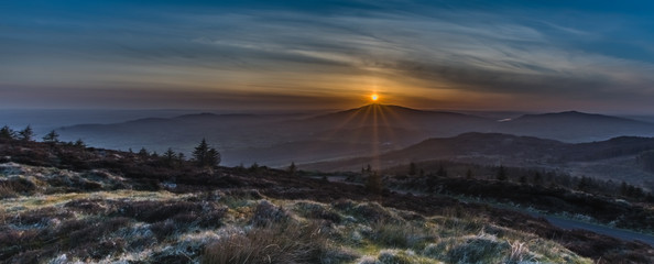 Areal view from Black Mountain, Clermont Carn, Co Louth, Ireland.