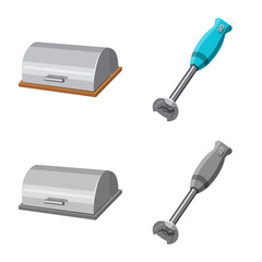 Vector design of kitchen and cook sign. Set of kitchen and appliance vector icon for stock.