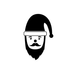 Santa Claus icon, logo on white background