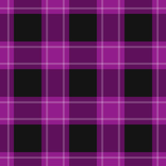 seamless black, purple tartan with white stripes