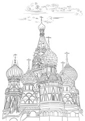 Vector hand drawing Moscow-6