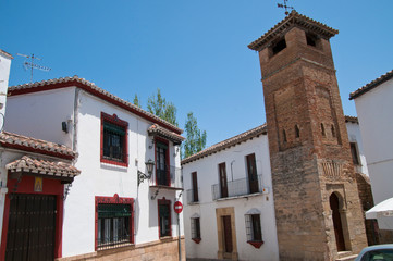 Minarett des Heiligen Sebastian, Ronda, Altstadt, Andalusien, Spanien