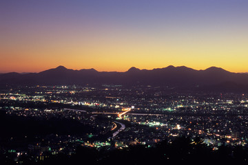 Night view of Morioka - 盛岡の夜景