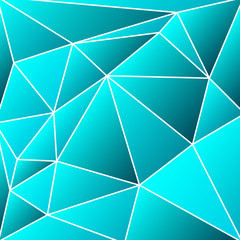 abstract vitrage - triangular shades of azure grid