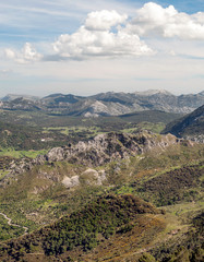 Fototapeta premium Mountains on a sunny day in the Sierra de Grazalema In Spain