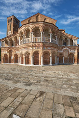 Fototapeta premium Facade of the catholic church of Saints Maria and Donato in Murano, Venice, Italy
