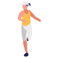 Fitness girl running design