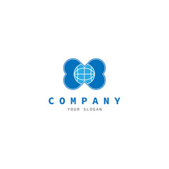 love business logo design in blue colored