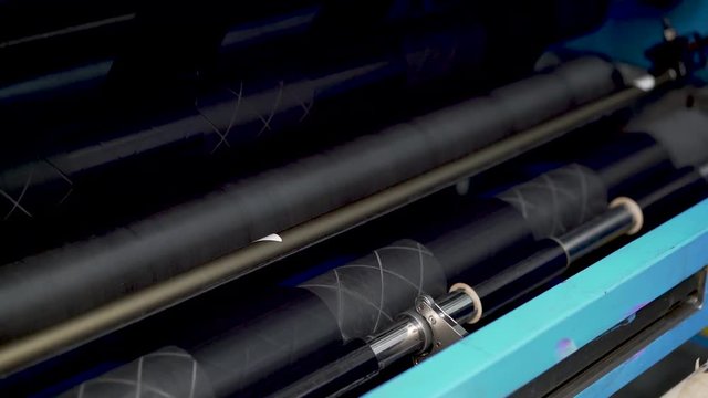 Initial setup run slitting making making thermal transfer ribbon or TTR for the label industry