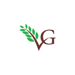 G letter with leaf logo