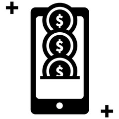 Generate profit Solid illustration