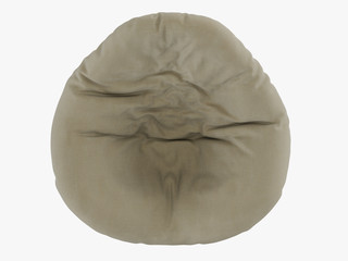 Soft armchair top view 3d rendering