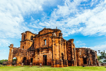 Ruins of the Cathedral of Saint Michael in the jesuit missions of the south of Brazil
